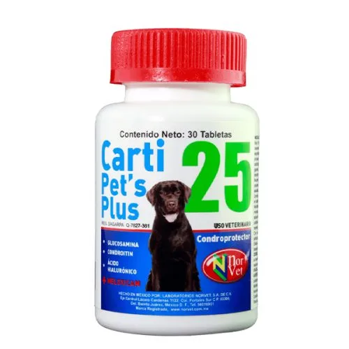 CARTI-PETS PLUS 25 (Con Meloxicam) 30 Tabs. 2.5GRS