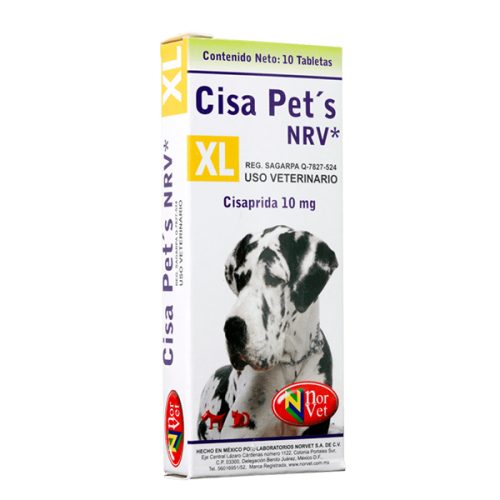 CISA PETS 10 mg (Cisaprida) 1 tab/20 kg 10 tabs.