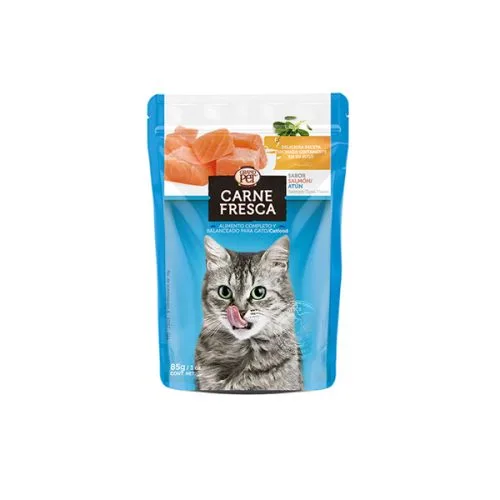 GrandPET Carne Fresca Pouch gato : Salmón - Atún 85 gr