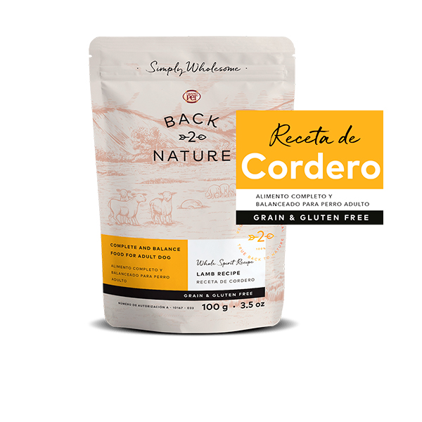 GrandPET Back 2 Nature Pouch Receta de Cordero 100 gr