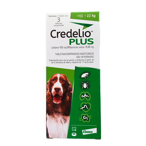 Credelio Plus Perros 450 mg 11 a 22 kg