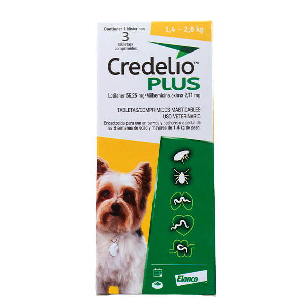Credelio Plus Perros 56.25 mg 1.4 a 2.8 kg