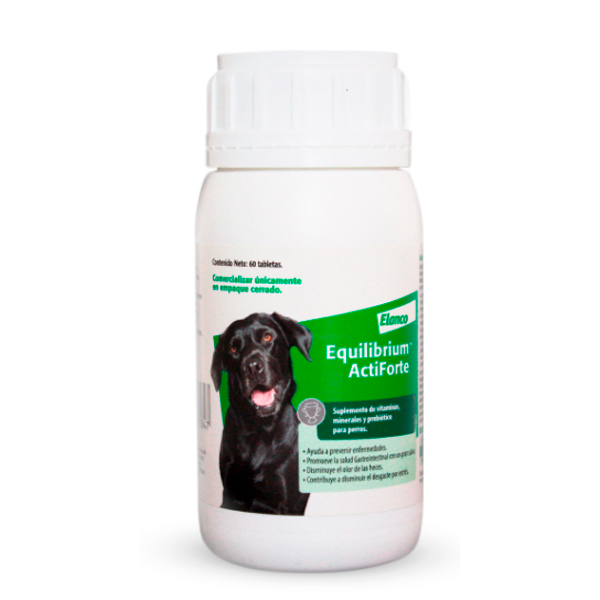 Equilibrium Actiforte Suplemento Vitamínico y Mineral con Probióticos para Perro