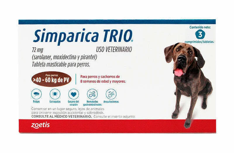 Simparica Trio café 40.1-60KG  1 Comprimido